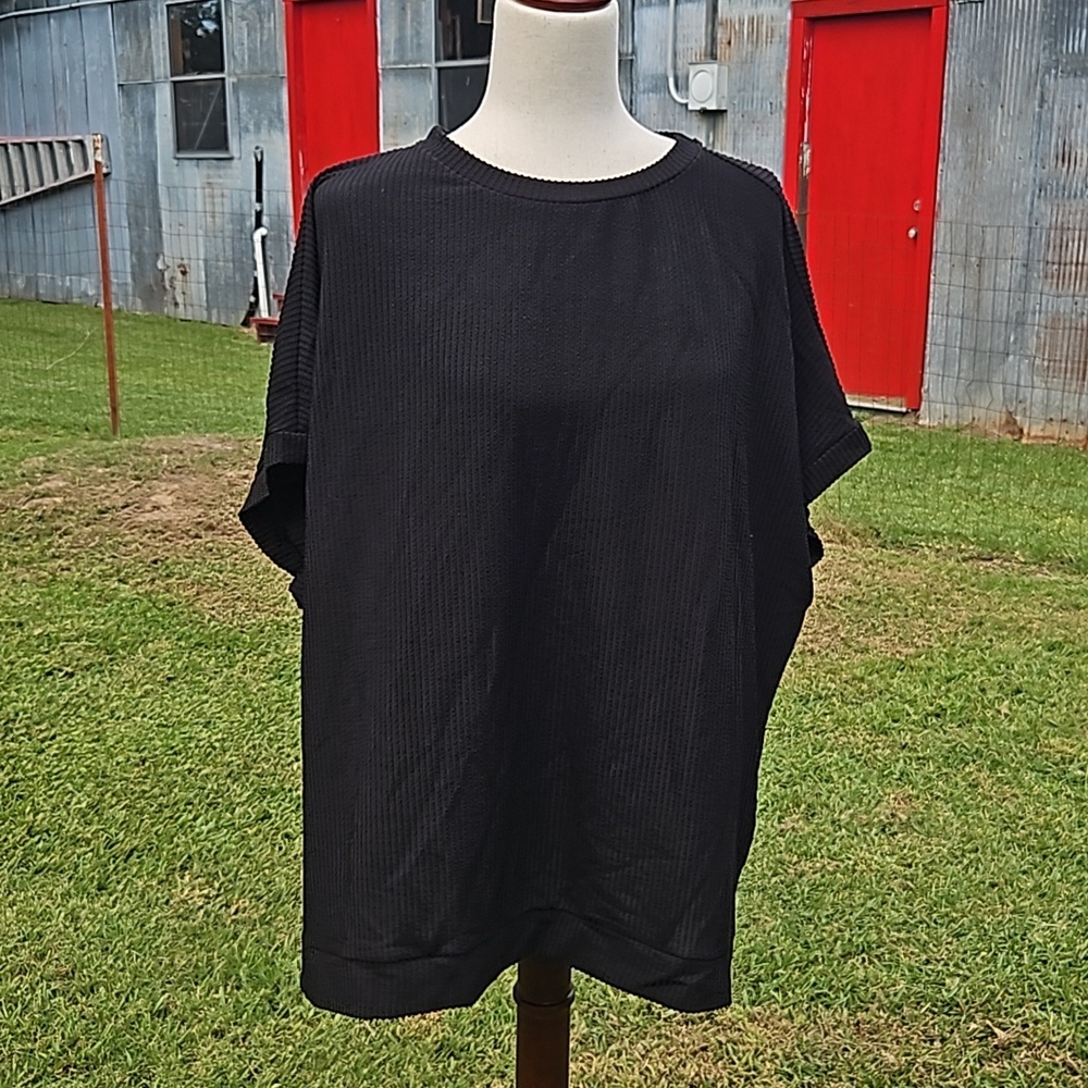 DoKotOO Textured Black Blouse NWT